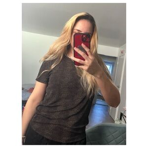 Jessica Stevens Animal Print Tee Size Small/Medium